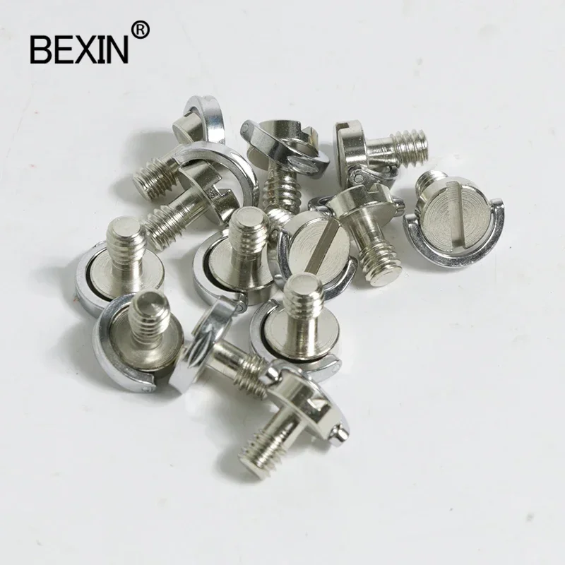 Tornillo de montaje para cámara, tornillo de anillo en D de 1/4 pulgadas, tornillo de liberación rápida de hierro, placa de trípode de 20 hilos para Dslr