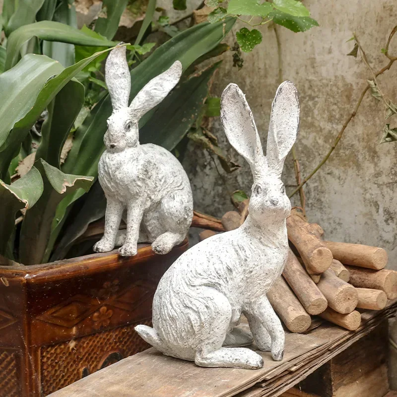 

Garden Outdoor Rabbit Decoration Garden Animal Crafts Decoration For Home Outdoor Crafts Figurines Fairy Garden Decor