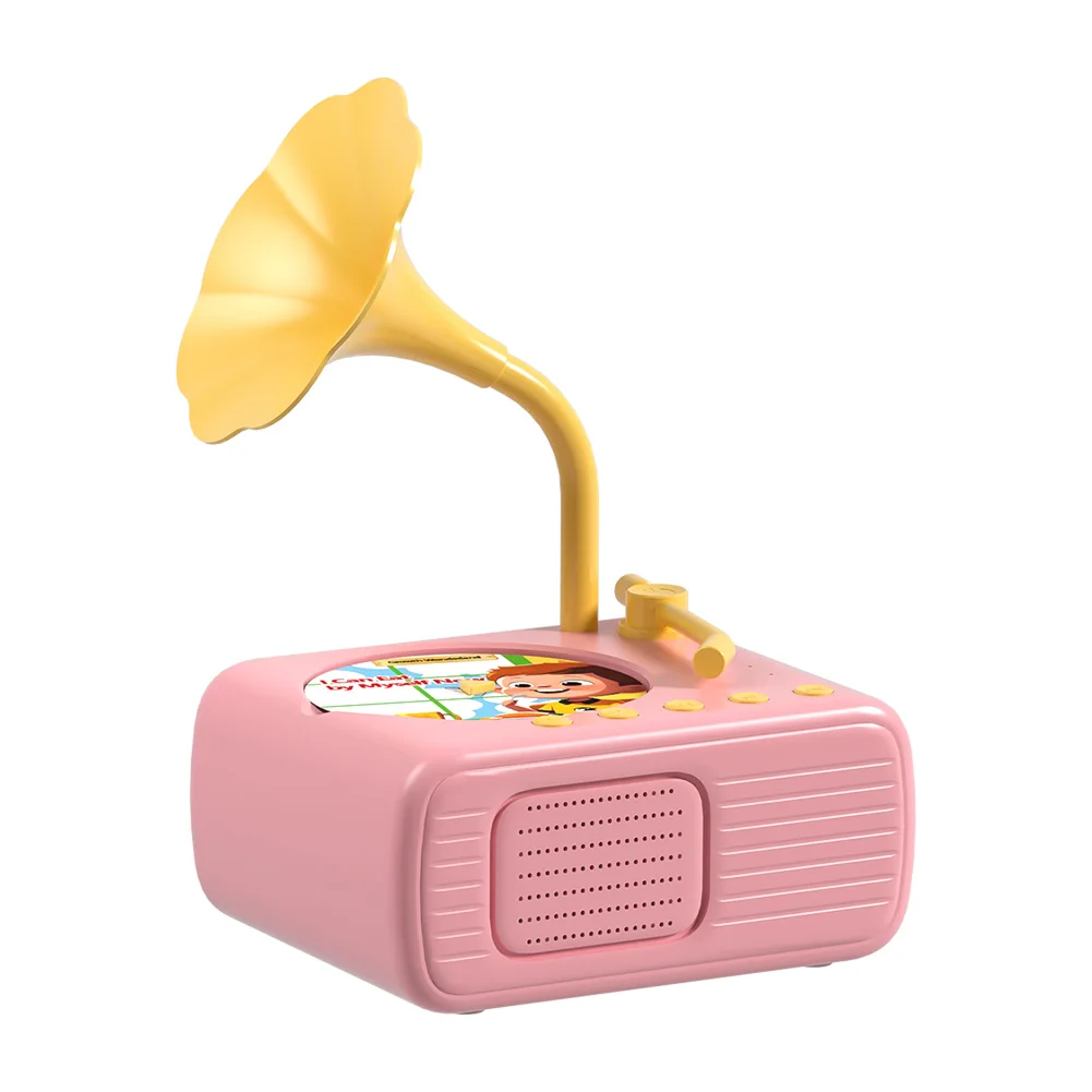 Fonógrafo infantil con parlantes Reproductor de historias y música Fonógrafo educativo para niños y niñas mayores de 3 años