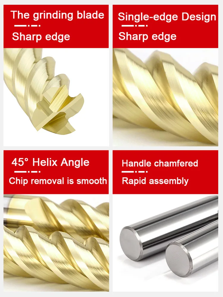 4Flutes HRC68 Carbide End Mill Alloy Tungsten Steel Milling Cutter Endmills CNC Cutting Tools for Stainless Steel Titanium steel