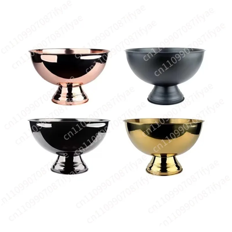 Stainless Steel 8L and 12L Capacity Ice Bucket Bar Supplies Champagne Metal Cooler/Gift Rack