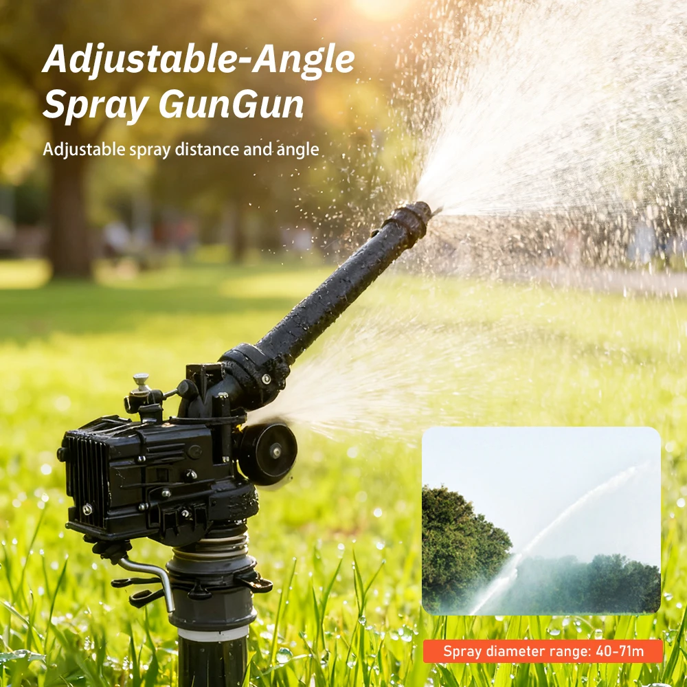 

0-48 ° Турбинный распылитель с регулируемым высотом для сельскохозяйственного орошения, ландшафтный спринклер, автоматический вращающийся распылитель