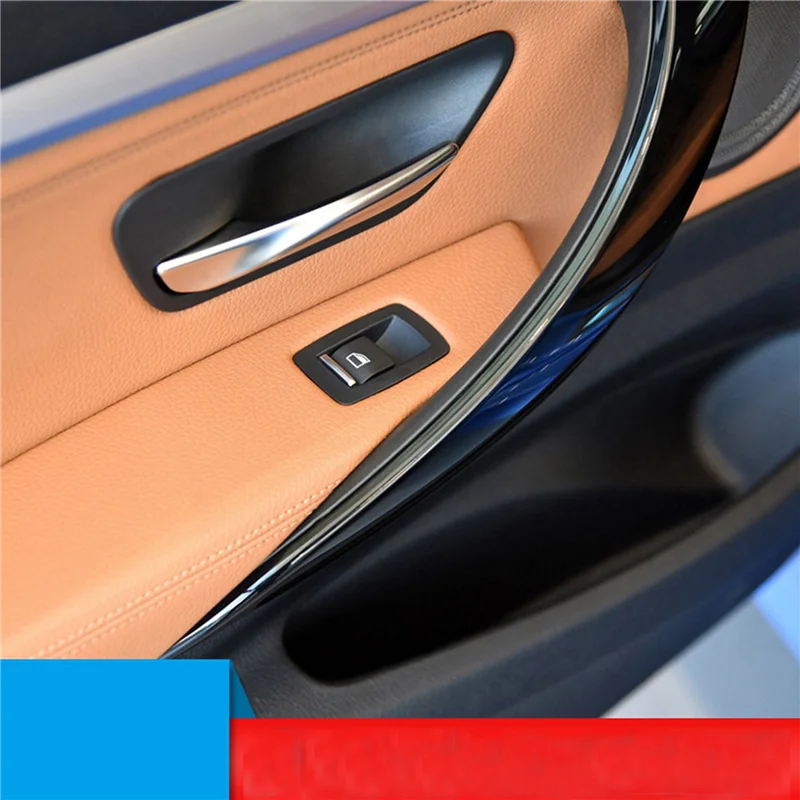 

12X Car Accessories For-BMW 3 Series F30 316D 318D F31 320I 325D 11-19 Inner Doors Panel Handle Pull Trim Cover (Black)