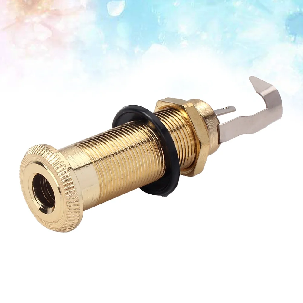 

1 1 4 Inch 6.35mm Cylinder Guitar Output Jack Stereo Endpin Plug Socket Replacement Suitable for Acoustic Bass Guitar Strap
