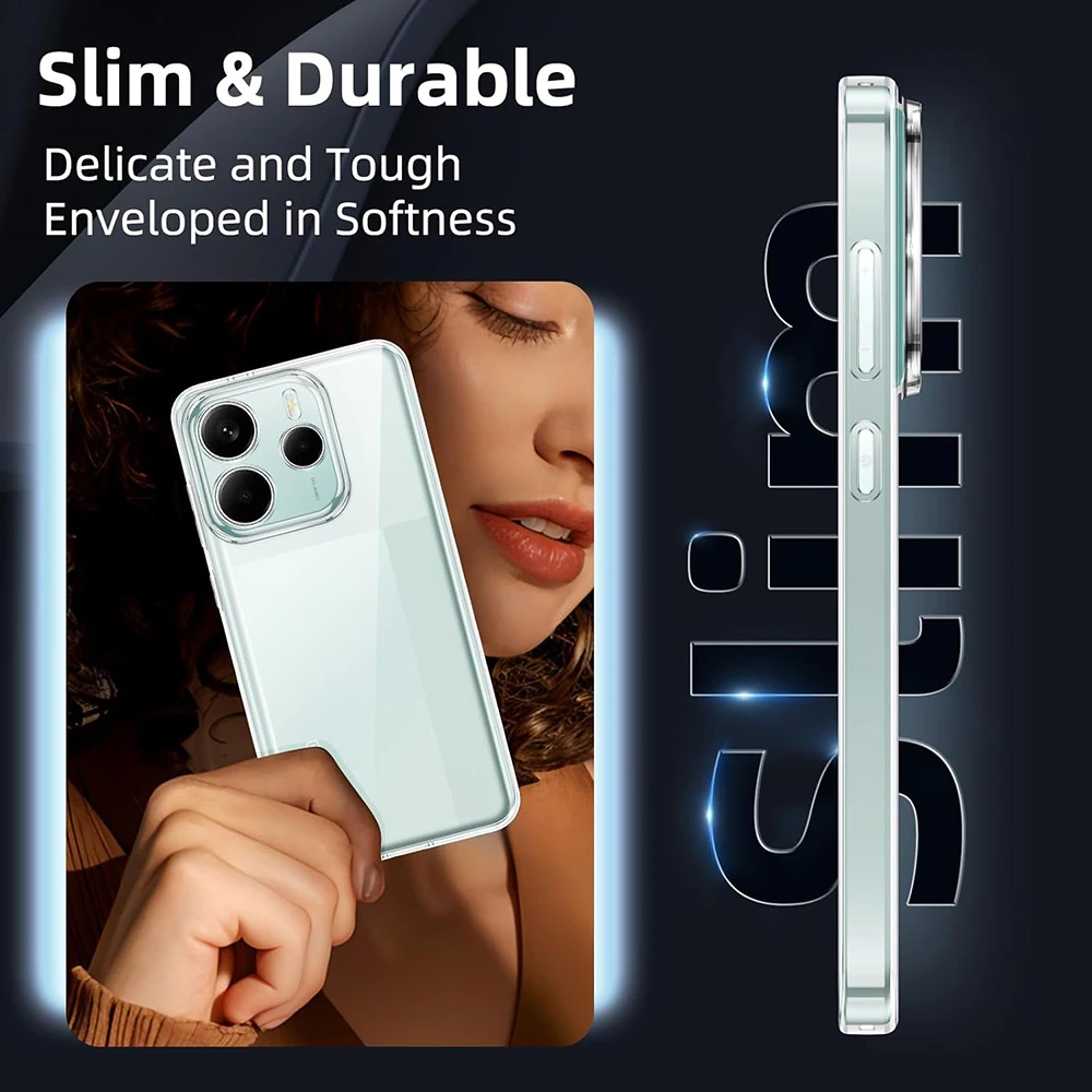 Ultradünne Silikon-Softcase für Xiaomi Redmi Note 14 14S 13 12 Pro Plus Pro+ 12S 4G 5G Rückseiten-Schutzhülle Transparente Coque-Hülle – Detail 6