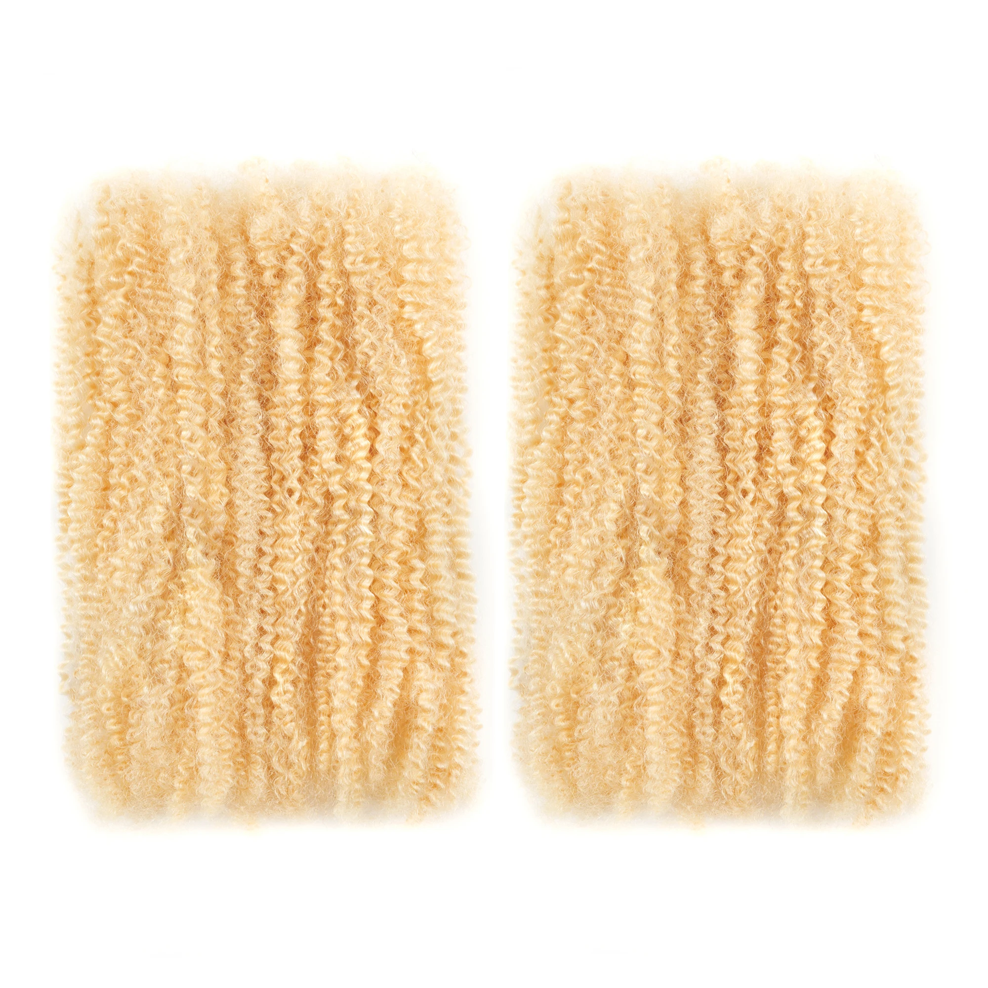 โรงงานแอนนา # ผมสีบลอนด์ 613 น้ำหนัก 50 กรัม ผมแท้ 100% แบบยืดก่อน 4C ผมหยิกฟูแบบแอฟโฟร สำหรับต่อผม สำหรับร้านทำผม/ช่างทำผม