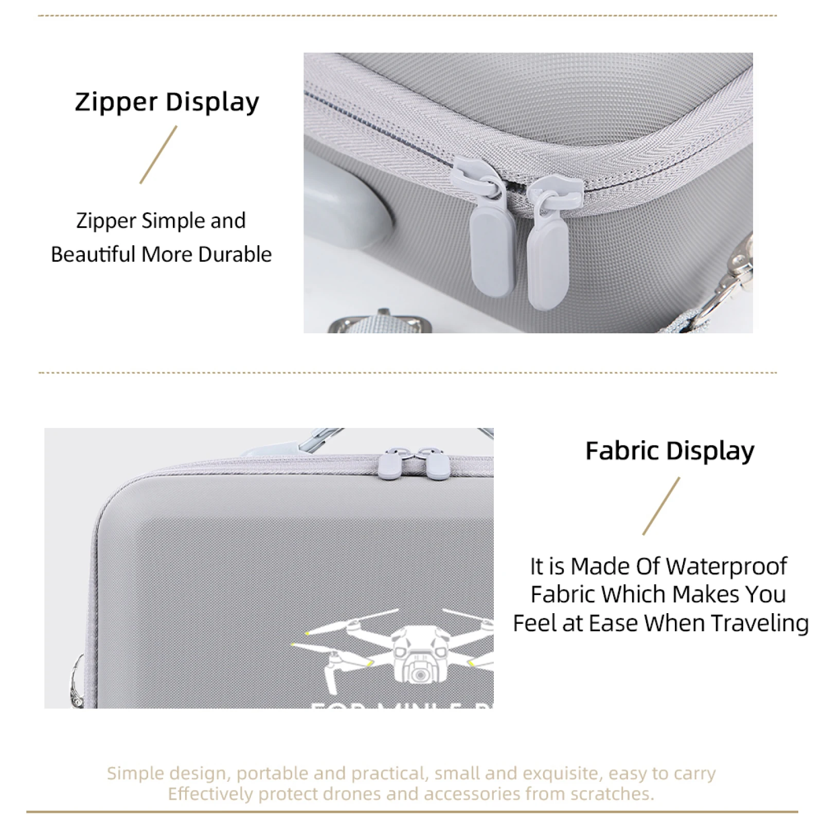 

Carrying Case for DJI Mini 5 Pro,Travel Bag PU Protective Cover Box for Mini 5 Pro Drone, RC N3/RC2 Controller and Accessories