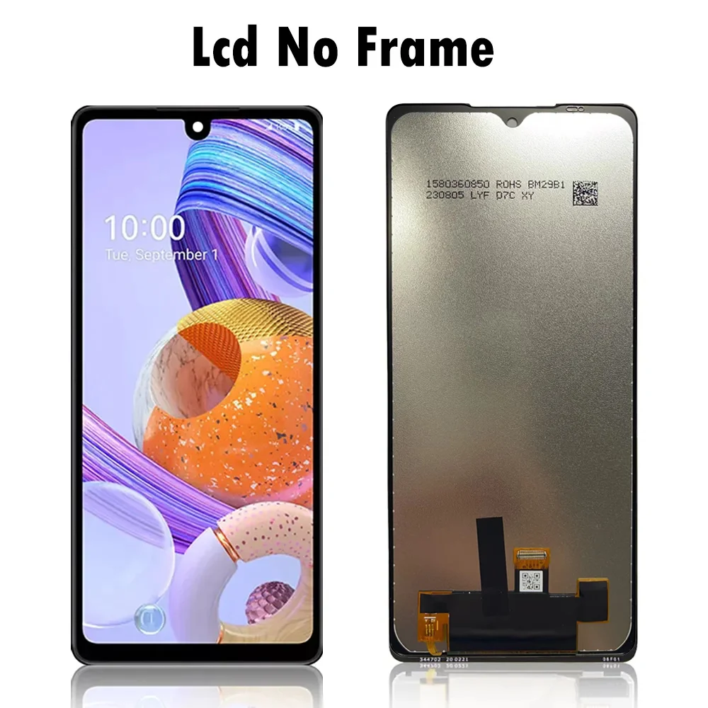 For LG Stylo 6 Q730 LCD 6.8\'\' Touch Screen Digitizer Replacement With Frame For LG Stylo 6 Q730 Touch Screen Stylo 6 LCD Display