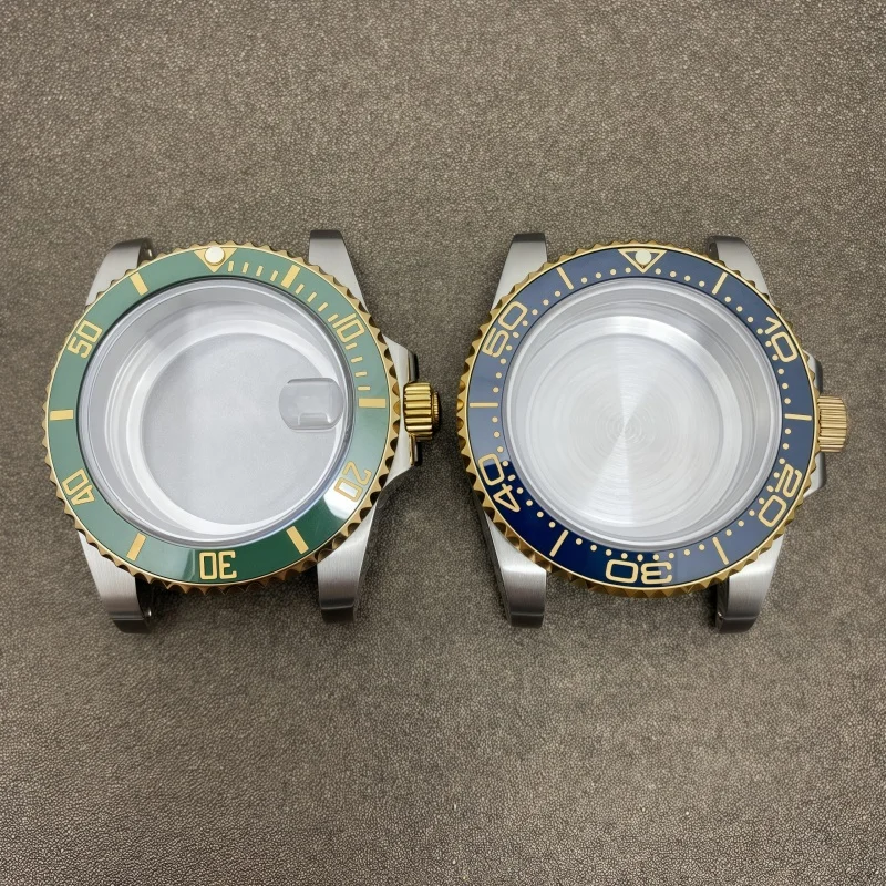 

For NH35 Watch Accessories Modified Case Gold 40MM Stainless Steel Case Sapphire Glass Suitable for NH36 Movement