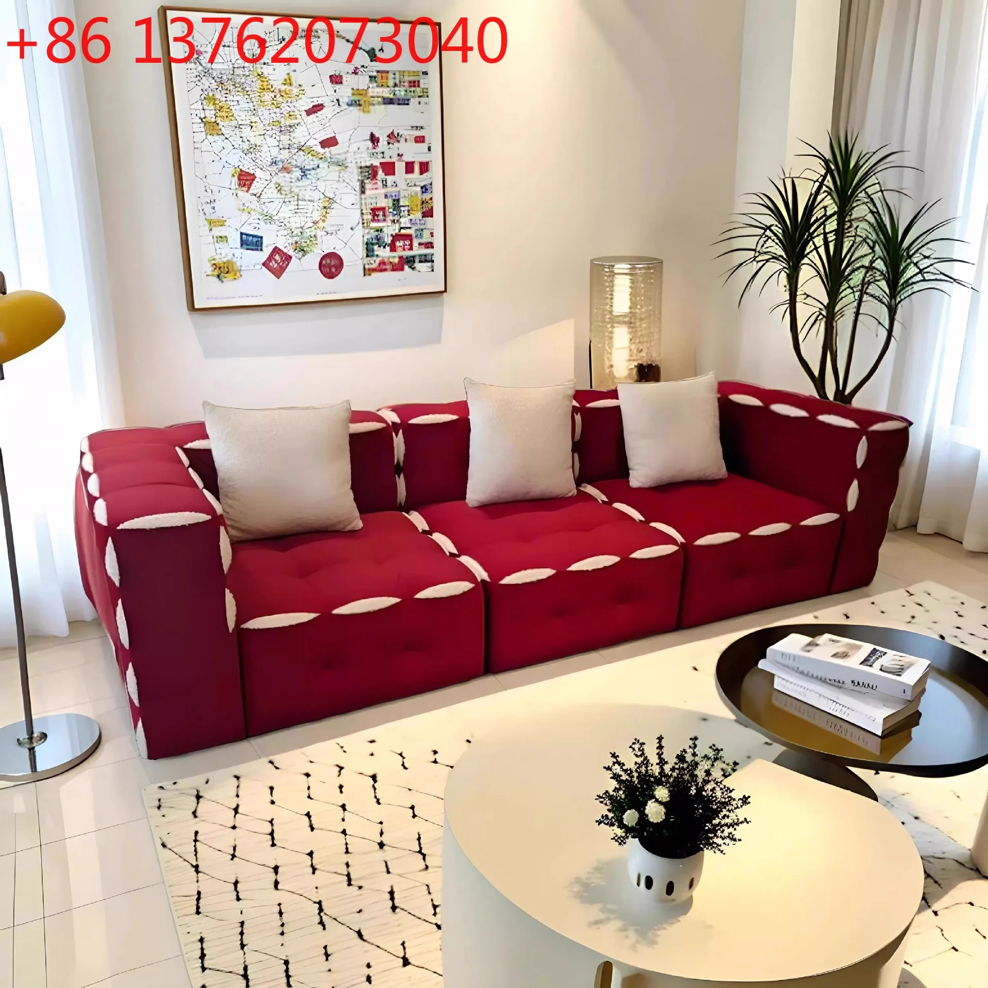 

Итальянский минималистичный диван, дизайнерский диван для гостиной, размер квартиры, прямой тканевый диван для знаменитостей в Интернете