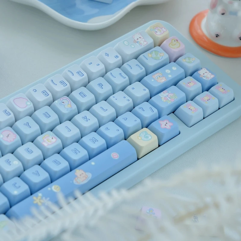 Xinghai-Ensemble de touches à thème petit ours, sublimation PBT, profil FOA, accessoires de clavier mécanique, capuchons de touches personnalisés