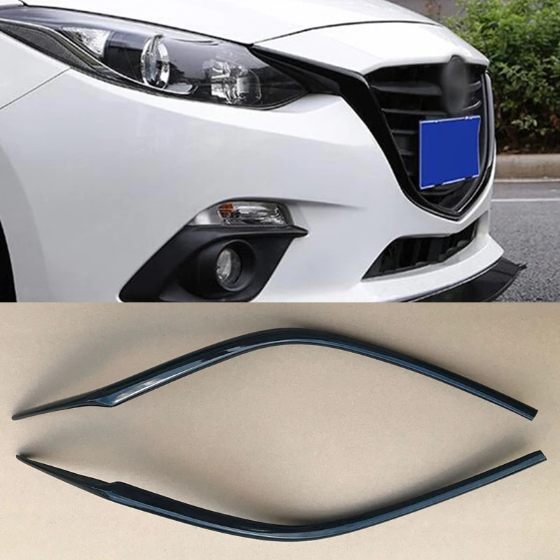 For Car Grille Trim Strip Mazda 3 2014 2015 2016 ABS FRONT Bumper Full Star RACING Grills Cover Trim Mazda3 ACCESSORIES Refit M3