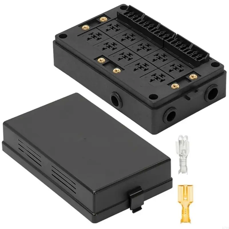 

Коробка предохранителей автомобильных реле 12 В с 10 слотами и набором панелей реле емкостью 15 А для модернизации электрической