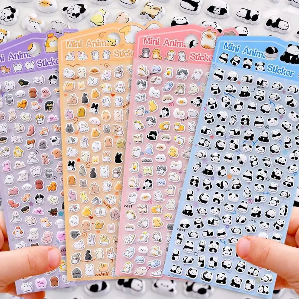 1PCS Kawaii Mini Animals Cartoon 3D Puffy Stickers Cute Scrapbooking DIY Journal Stationery Sticker,Phone Case Decoration