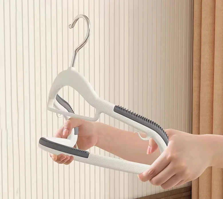 10-teiliges Set robuste Trocken- und Nasskleiderbügel mit rutschfesten Pads, platzsparend mit einem dicken, ultraleichten Organizer. ﻿ – Detail 4