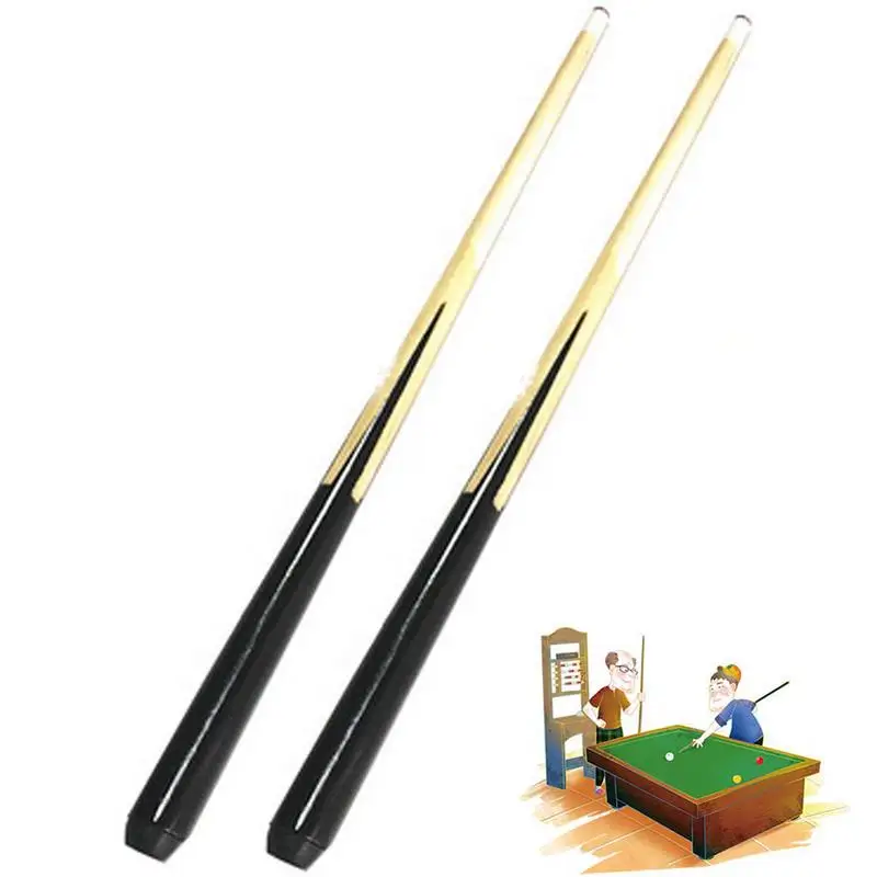 Billiard Cue Sticks 90cm Portable Wooden Billiard Cue Black Pool Cue For Junior Players Reusable Billiard Cue For Enhances Fine