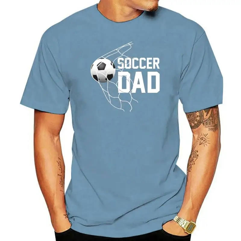 Soccer DAD Football Futbol Parents Goal Gift T-Shirt Black-Navy for Men-Women