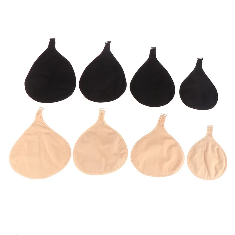 Women Silicone Breast Forms Protective Cover Cotton Protect Pocket For Mastectomy Prosthesis Artificial Triangle Fake Boobs