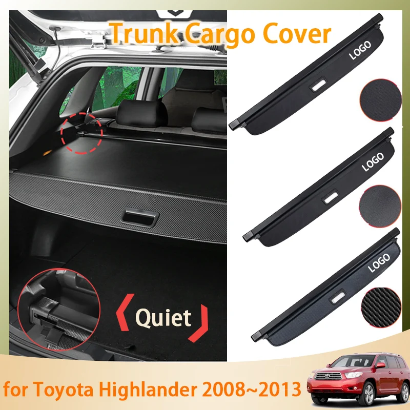 

For Toyota Highlander 2012 Kluger XU40 2013~2008 2009 2010 2011 Accessorie Trunk Cargo Mat Rear Curtain Retractable Anti-peeping