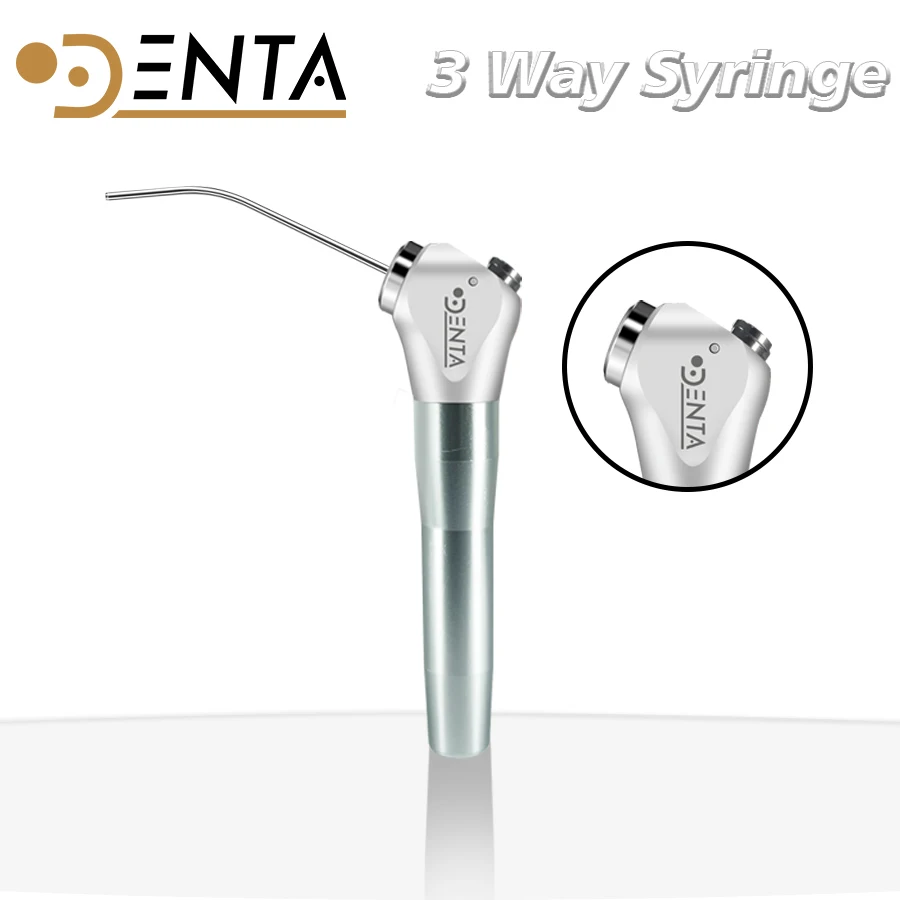 Dental Air Water 3 Triple three Way Syringe straight Handpiece with 2 Nozzles Tips Tubes For  KAVO SIRONA ,FONA  Cleaning Tools