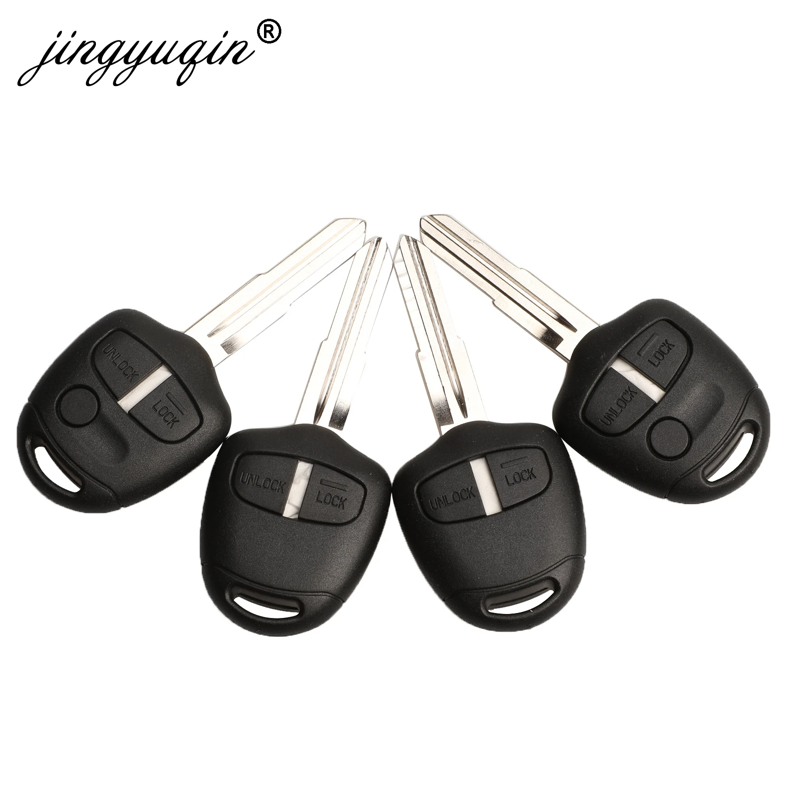Jingyuqin-funda de llave de coche con 2/3 botones, carcasa de llave remota para Mitsubishi Lancer EX Evolution Grandis Outlander, hoja MIT8/MIT11
