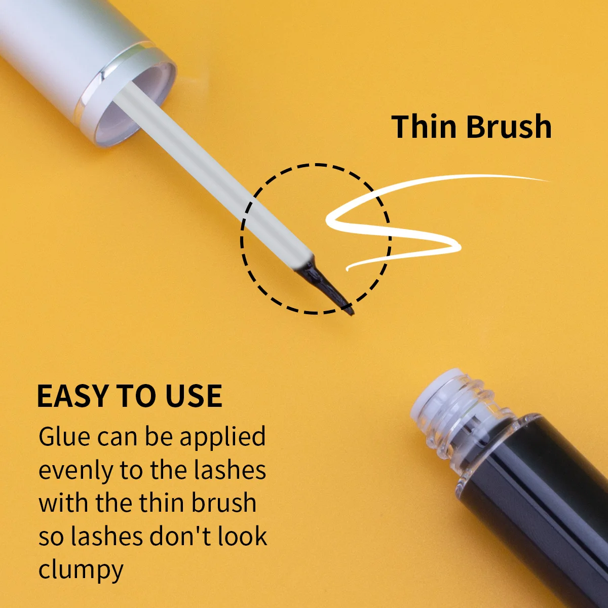Sterke fixatie wegwerpwimperlijm - Waterdichte, sneldrogende, hypoallergene lijm voor valse wimpers, 6 ml