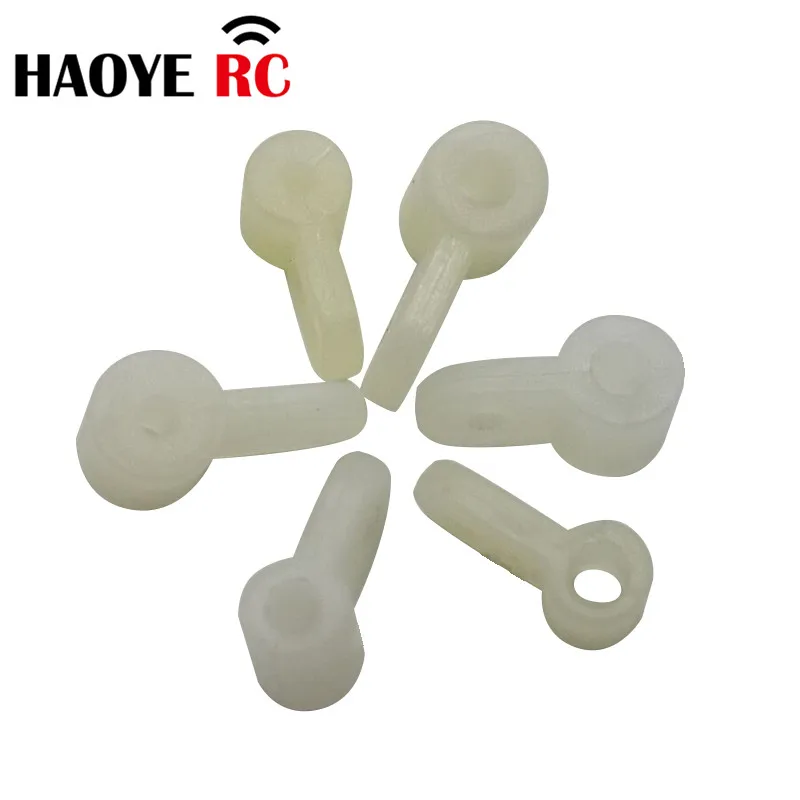 Haoye-nudillo de cabeza de suspensión, Conector de brazo de dirección de nailon, Color basculante, Blanco/Negro, accesorio de repuesto para Avión