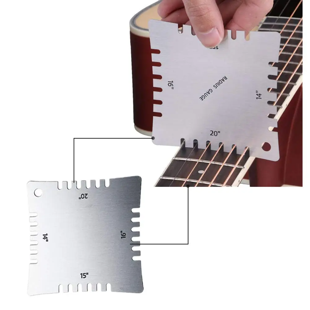 Miwayer Guitar Luthier Measuring Tool Kit Set String Action Ruler Understring Radius Gauge Guitar Repair Tools