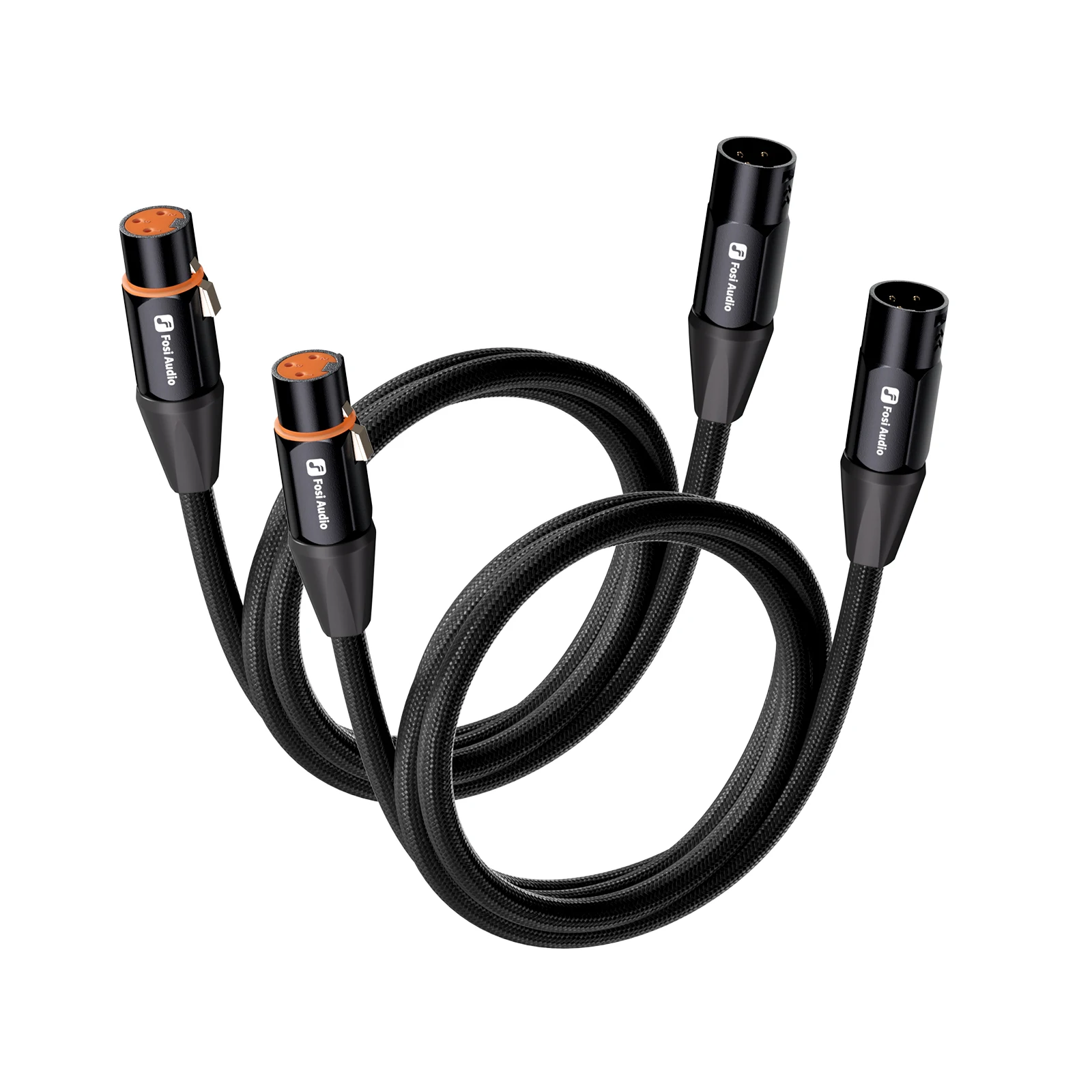 Câble XLR Fosi Audio 0,3 m/1,2 m mâle-femelle, lot de 2, câble équilibré Cannon pour amplificateur ZA3 ZD3 ZP3, DAC, préampli, microphone