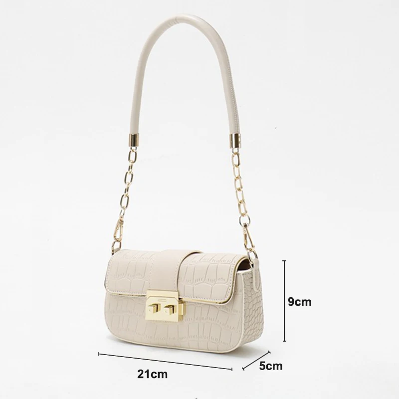 Damskie torby na ramię tekstura krokodyla projektant luksusowa torba moda nowa kobieca torba na łańcuszku typu crossbody PU skóra damska podręczna
