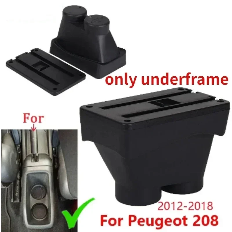 For Peugeot 208 Armrest Box Storage box Car accessories Retrofit parts Interior details Auto Holder Ashtray 2012-2018