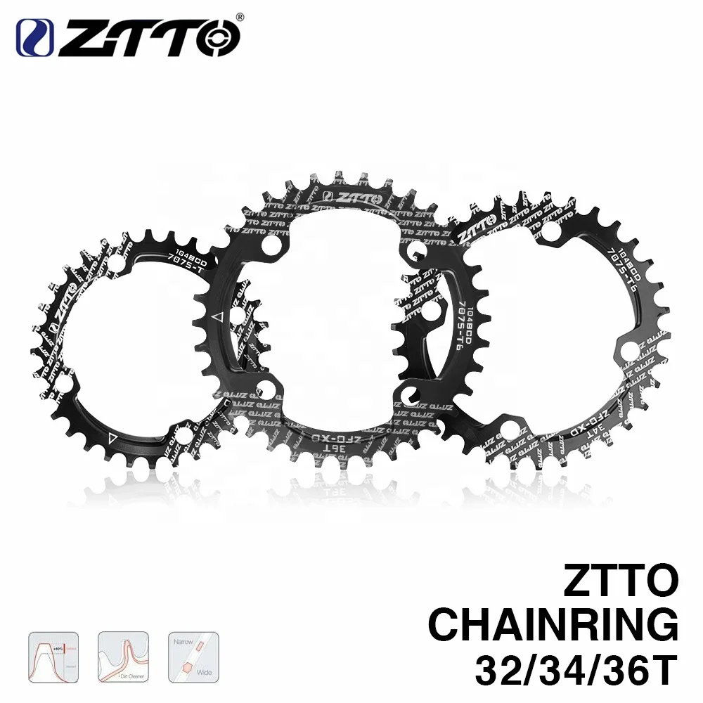 ZTTO MTB Mountain Bike Crankset Crank And Chain Ring Narrow Wide BCD 104