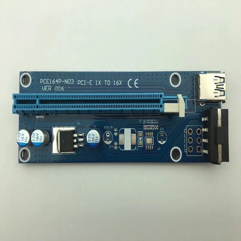 Carte d'alimentation Mini PCIE Riser SATA vers 4 broches IDE Molex, PCI-E PCI Express 1x à 16x, câble USB 3.0 pour BTC Miner Machine Mining