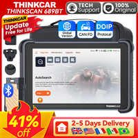 THINKCAR THINKSCAN 689BT OBD2 Scanner CANFD DOIP All System Diagnosis ECU Coding Actuation Bi-directional Lifetime Free 4+64GB