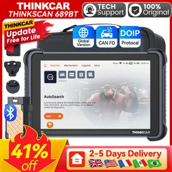 THINKCAR THINKSCAN 689BT OBD2 Scanner CANFD DOIP All System Diagnosis ECU Coding Actuation Test 34 Reset Lifetime Free 4+64GB