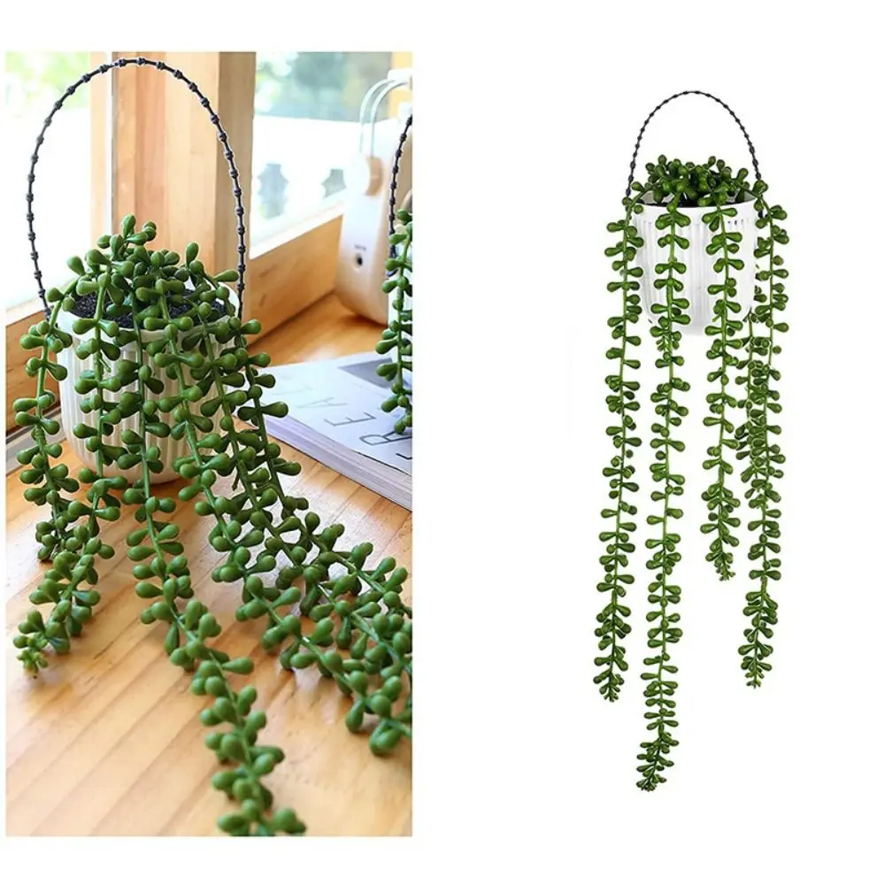 to Use Simulation Wedding Home Decor Yugali False Potted Hanging Potted Ornaments Artificial Succulents Hanging Wall Plants
