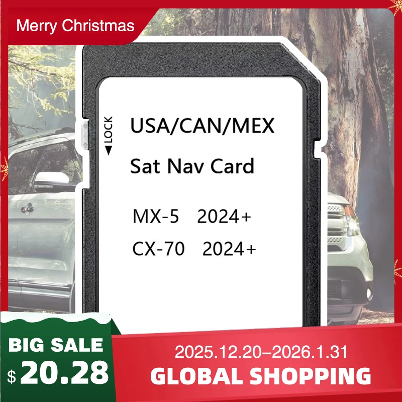 

2024 Version USA/CAN/MEX Maps Connect 1 system Navigation SD Card North America GPS 16GB for Mazda CX-70 MX-5 Car Sat Nav Update