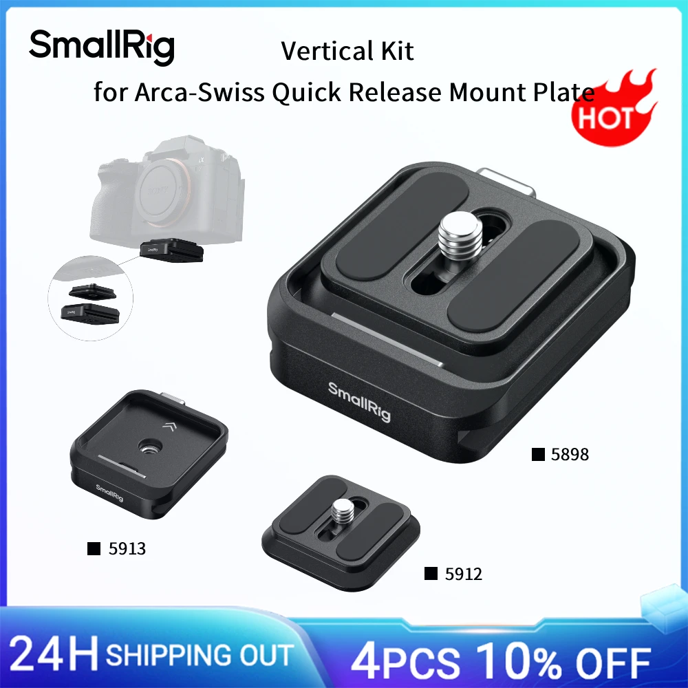 Image of SmallRig Vertikalkit für Arca-Swiss Schnellwechselplatte mit 1/4"-20 & 3/8"-16, Porträt-/Landschaftswechsel beim Fotografieren