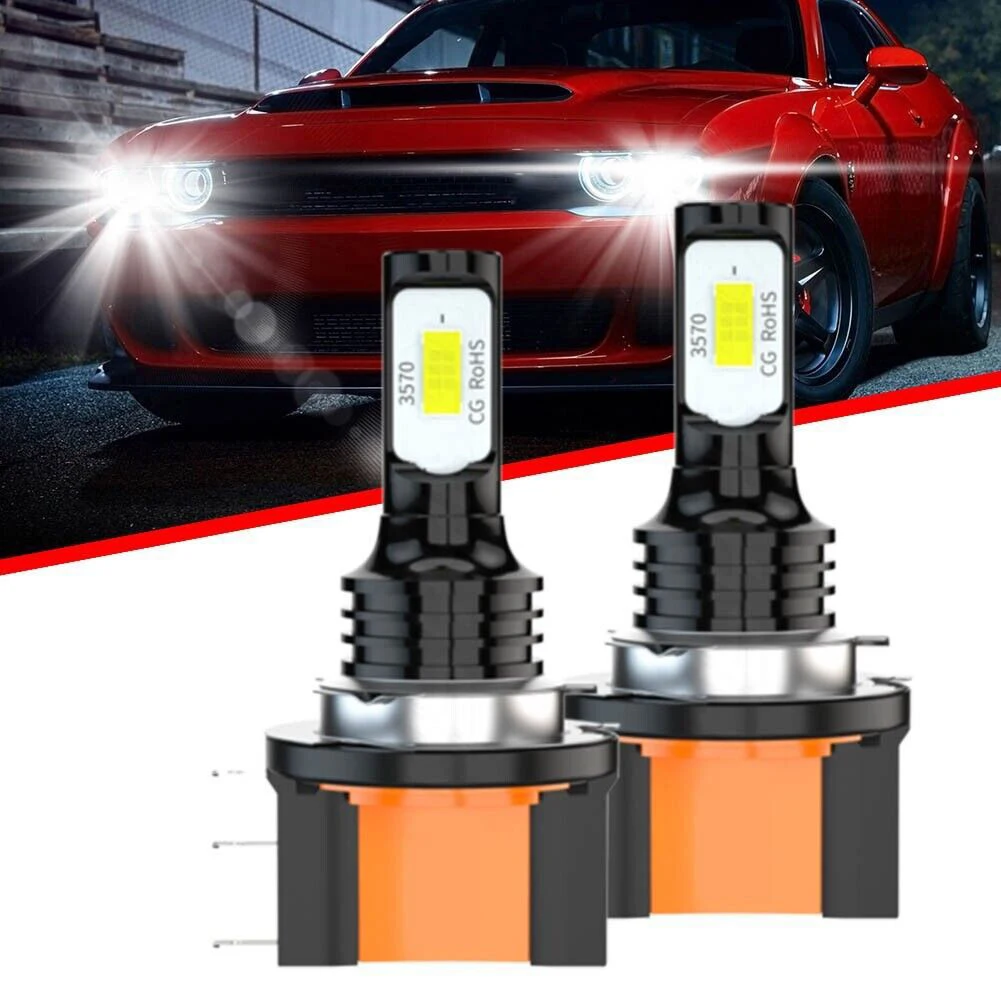 

High Lumens Output For H15 LED Headlights Featuring Dual Beams and a Color Temperature of 6000 Kelvin Available as a Pair