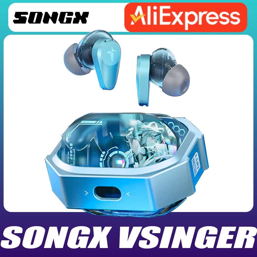 

Songx Vsinger Earphone Bluetooth Joint Model Hifi Sound Noise Cancellation Wireless Earphones Aluminum Alloy Shell In-Ear Gifts