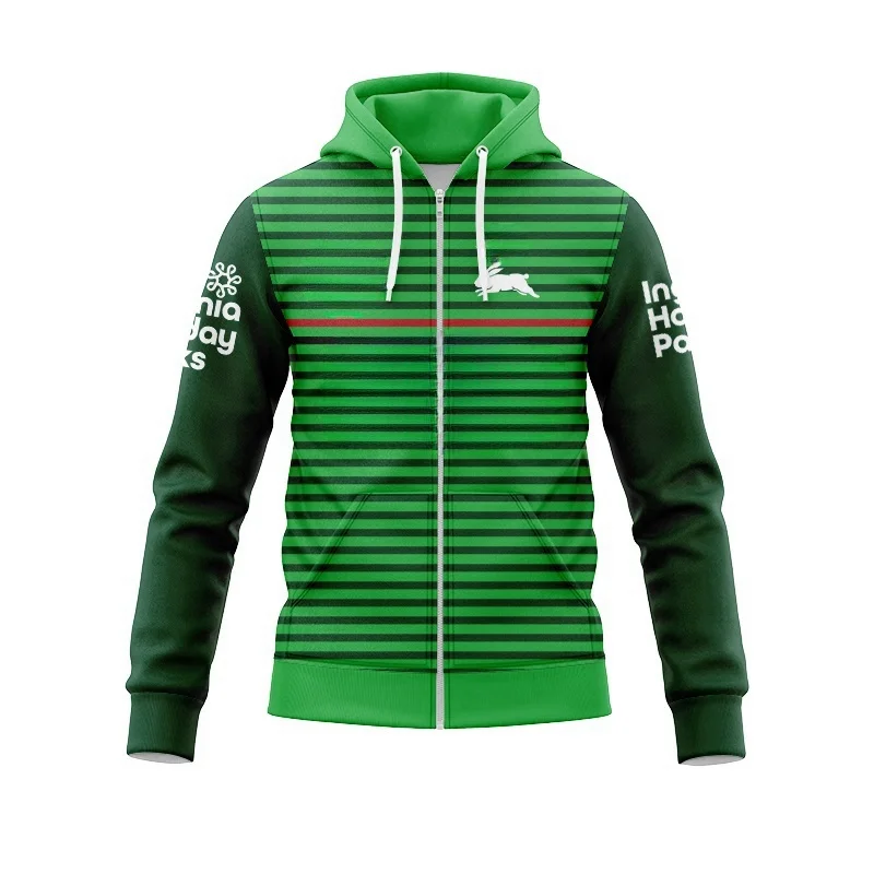 

Zip Hoodie South Sydney Rabbitohs 2024 Men's Warm Up T-shirt