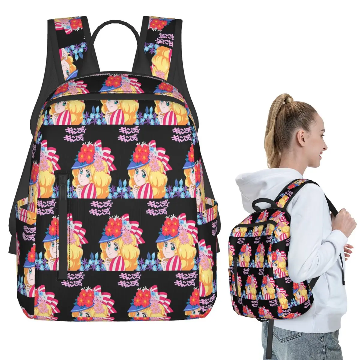 

Candy Candy Anime Manga Backpack Student BookBag Kids School Bag Computer Shoulder Bags Men Women