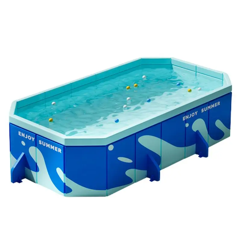 

Foldable Pool For Adults Hard Shell Kids Pools For Backyard Foldable Portable Outdoor Swimming Pool Rectangular Adult Kiddie