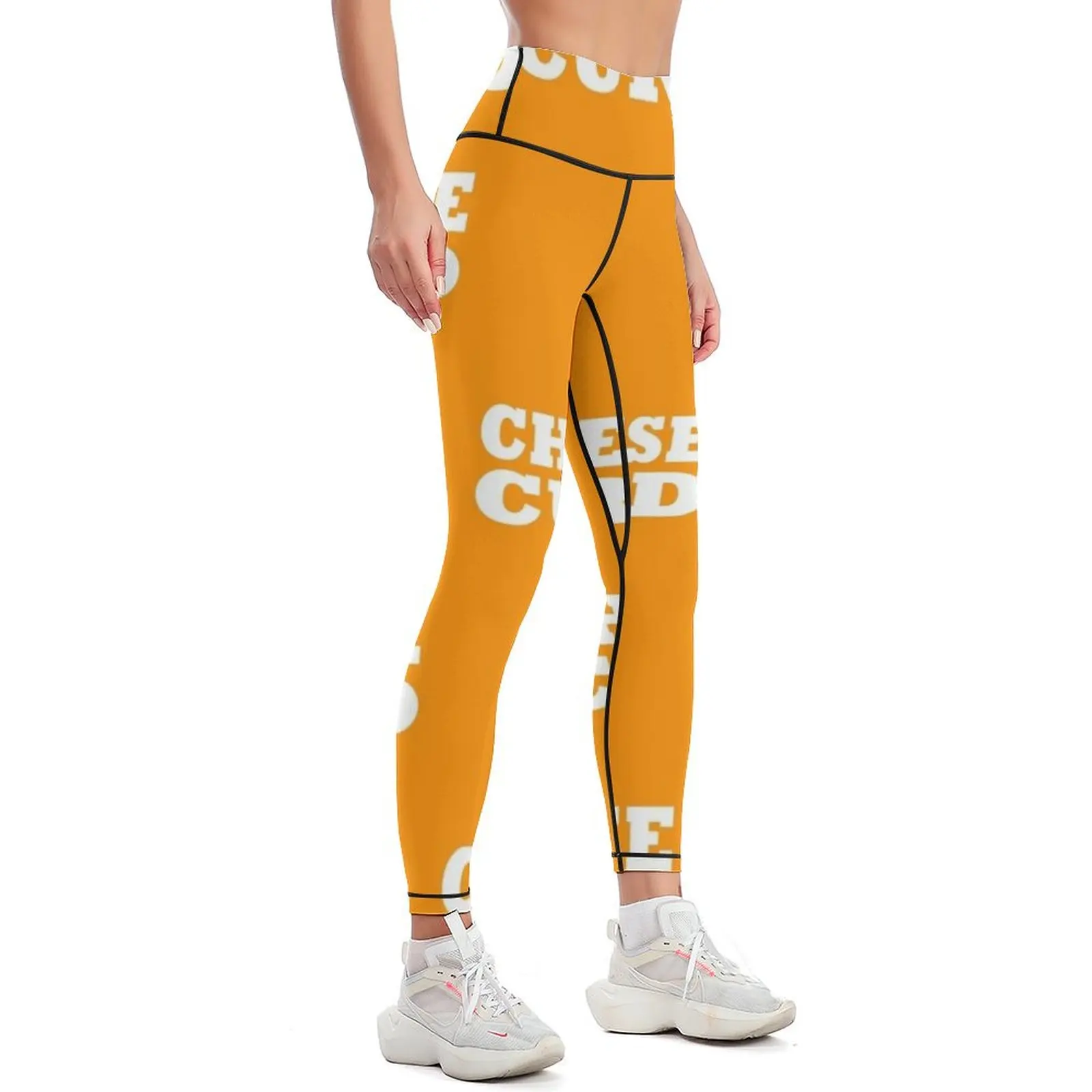 Cheese Curd Simple Food Halloween Costume Party Cute & Funny T shirt-Recovered Leggings active wear Womens Leggings