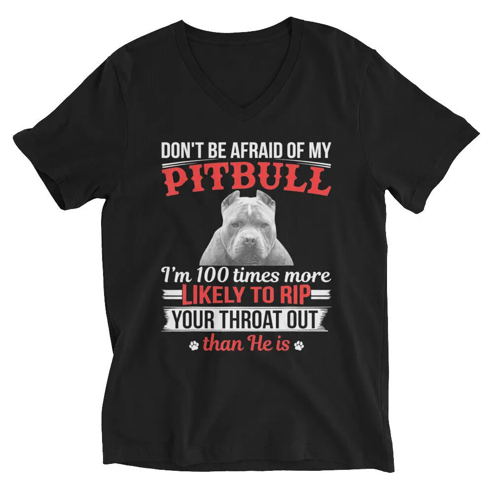 IM 100 Times Likely Pitbull Pet Lovers Cute Dogdad Dogmom Gift V-Neck