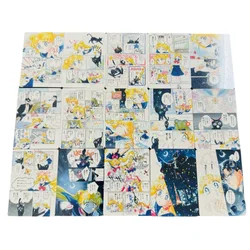 15 Sheets Sailor Moon Flash Card Usagi Tsukino Mizuno Ami Kino Makoto Comic Series Diy Action Toy Figures Anime Game Collection