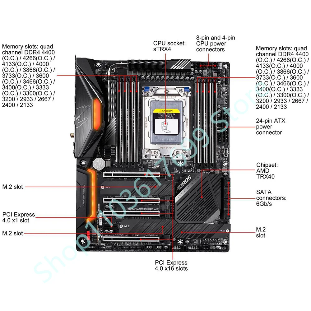 TRX40 AORUS PRO WIFI Motherboard sTRX4 TRX40 DDR4 256 GB Stable performance