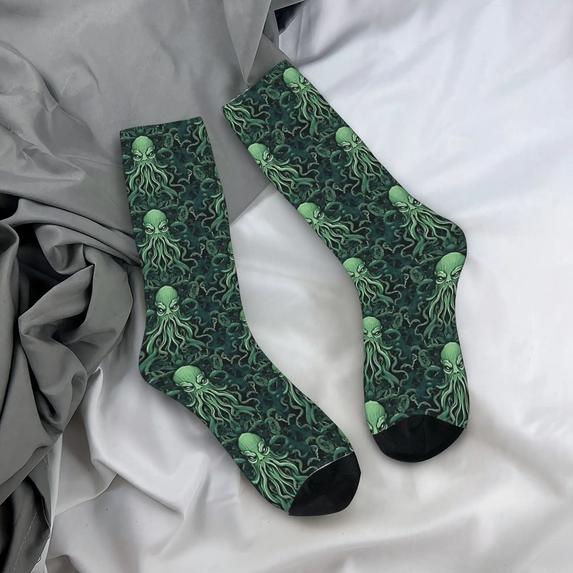 

Cosmic Horror Cthulhu Socks Kawaii Stockings Autumn Anti Skid Couple Socks Comfortable Printed Outdoor Sports Socks