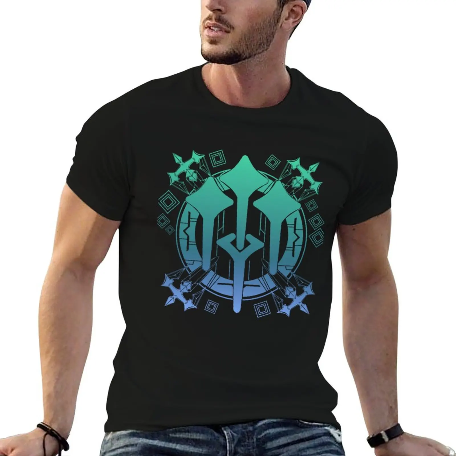 FFXIV Sage Job Symbol [FF Style] T-Shirt Basic Tee Shirt for Everyday Outfit