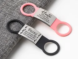 Étiquette coulissante personnalisée pour chien, étiquette d'identification pour chien, coulissant sur le collier, Code QR pour animal de compagnie